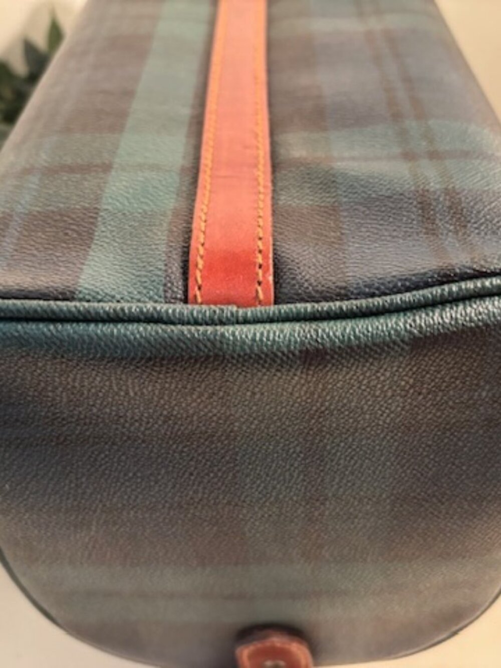 Polo Ralph Lauren Blackwatch Tartan Boston Bag-Vintage 💚💙GREEN / NAVY - Picture 9 of 13